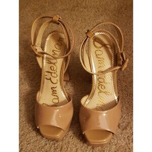 Sam Edelman beige patent leather heels 5.5m-Never used